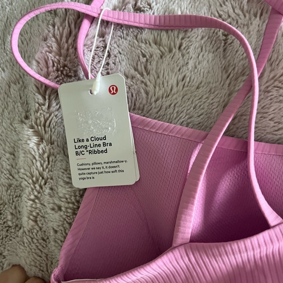 Lululemon Athletica Pink Like a Cloud Longline Bra - Picture 4 of 4
